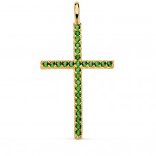 Cruz Oro 18 kt Piedras